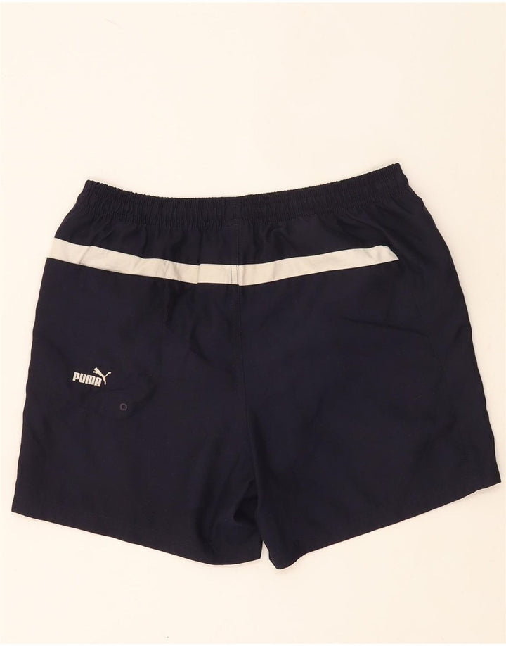 Pantaloncini sportivi grafici Puma da ragazzo 13-14 anni blu navy