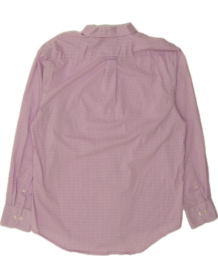 IZOD Mens Shirt Large Pink Gingham Cotton Vintage Izod and Second-Hand Izod from Messina Hembry 