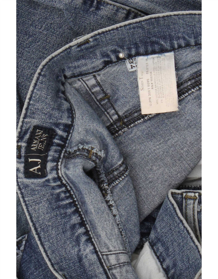 Jeans dritti da uomo Armani W34 L30 in cotone blu