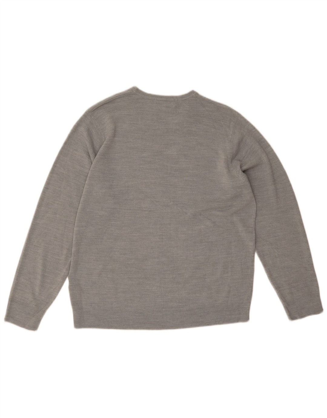 Maglione maglione girocollo da uomo Marks & Spencer grande acrilico grigio