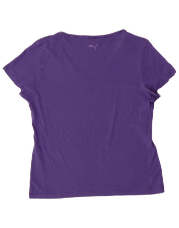 T-shirt grafica da donna PUMA Top UK 14 viola medio