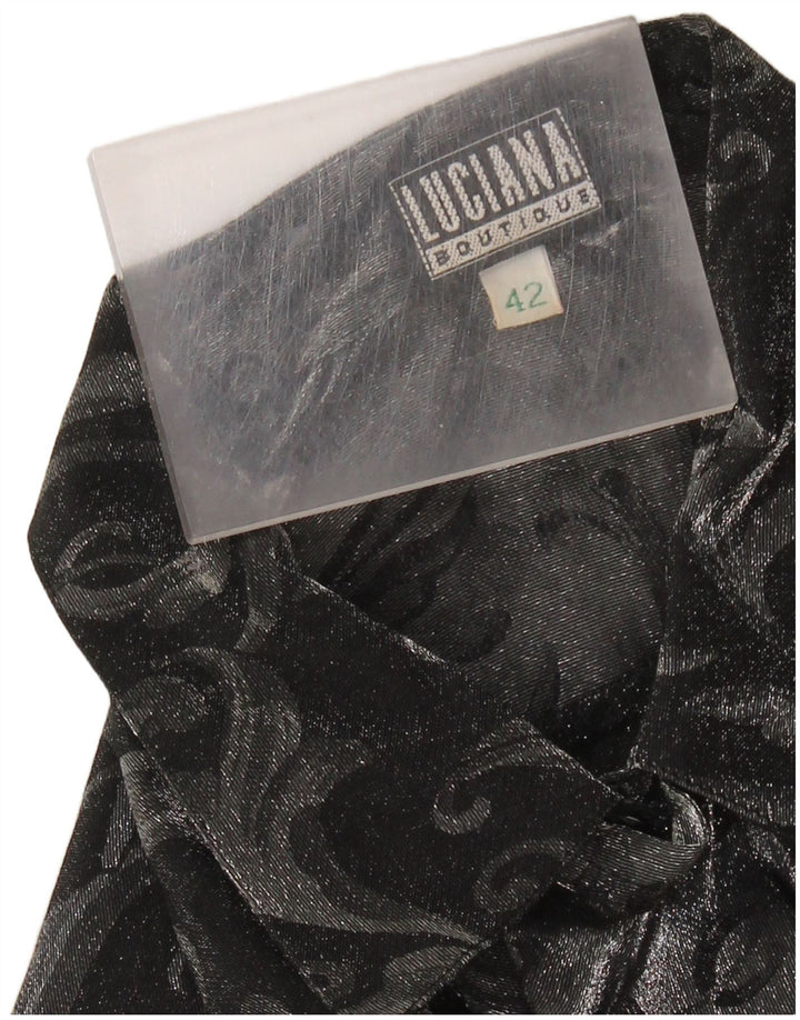 LUCIANA Camicetta da donna con volant sul davanti IT 42 Paisley grigio medio