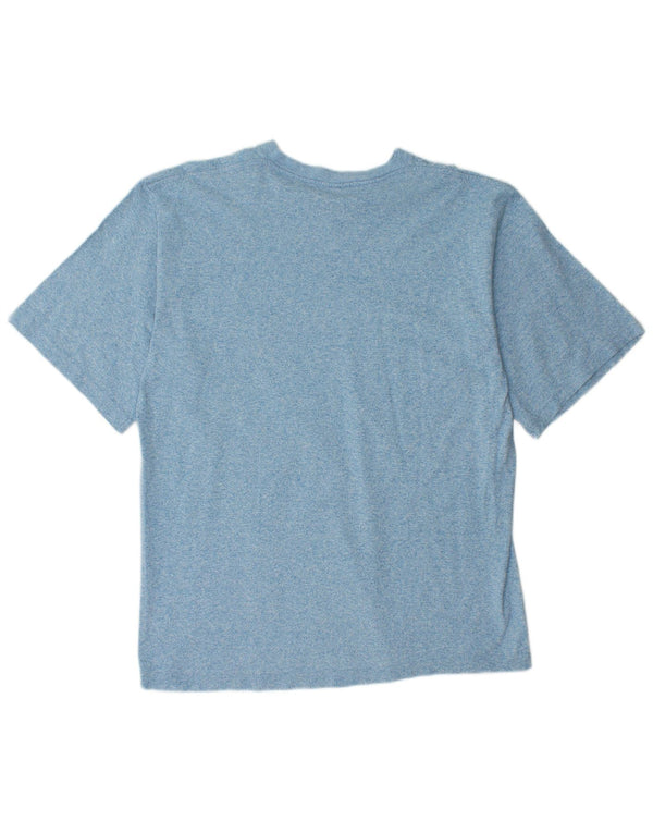 T-shirt da uomo CHAMPION Top grande in cotone chiazzato blu