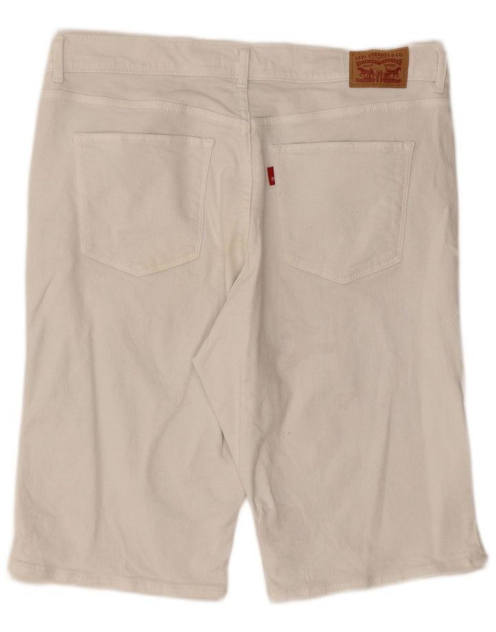 LEVI'S Mens Denim Bermuda Shorts W32 Medium White Cotton