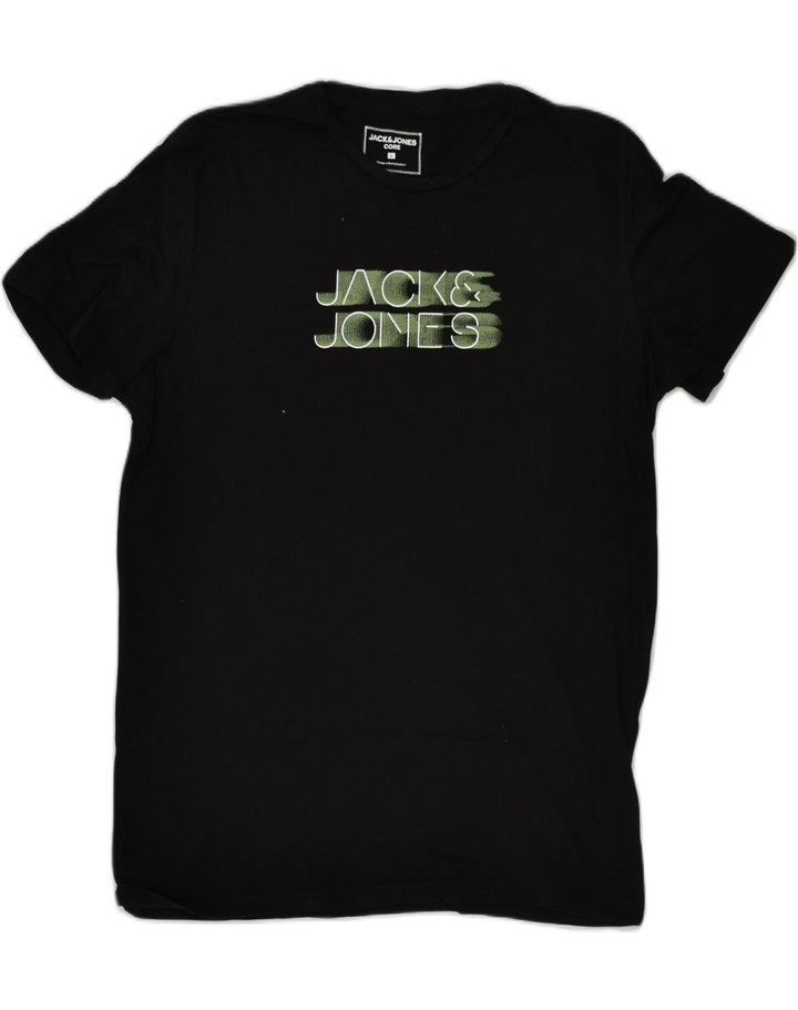 JACK & JONES Mens Graphic T-Shirt Top Large Black | Vintage Jack & Jones | Thrift | Second-Hand Jack & Jones | Used Clothing | Messina Hembry 