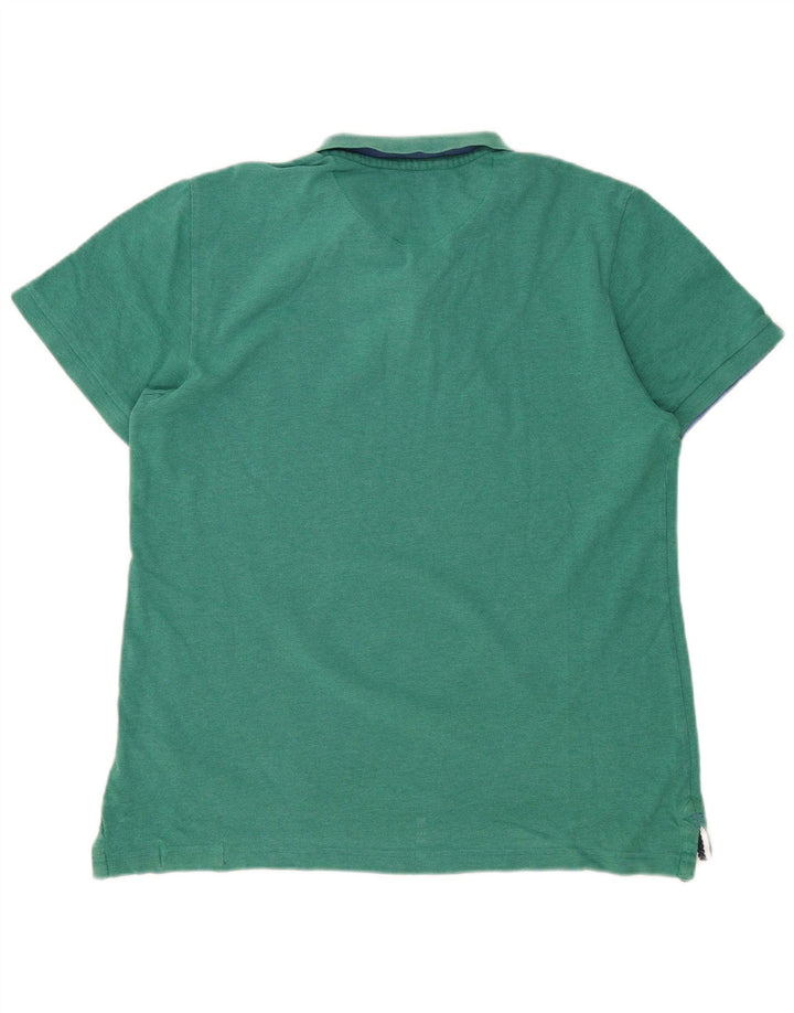 WHITE STUFF Polo da uomo grande in cotone verde