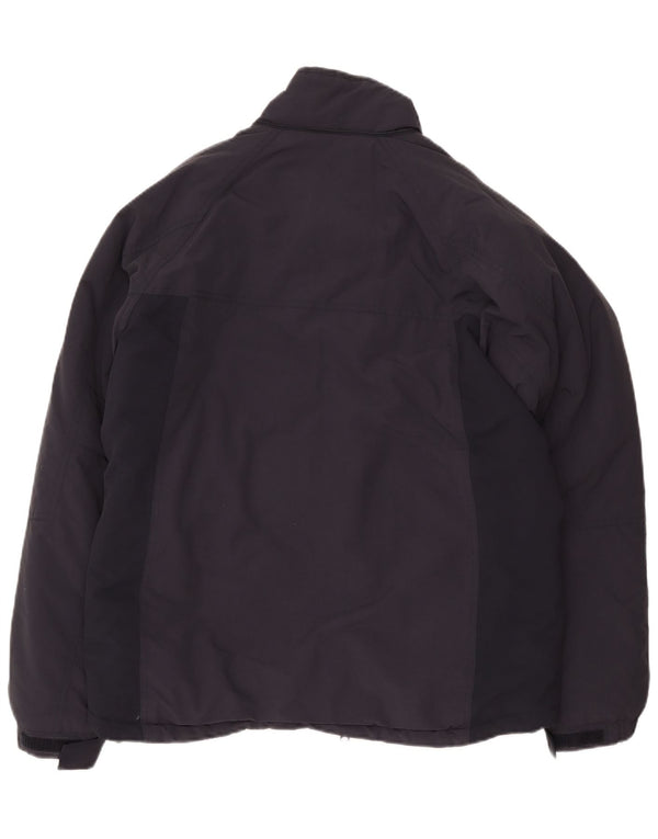 Giacca a vento grafica da uomo Woolrich UK 40 Large in nylon blu navy