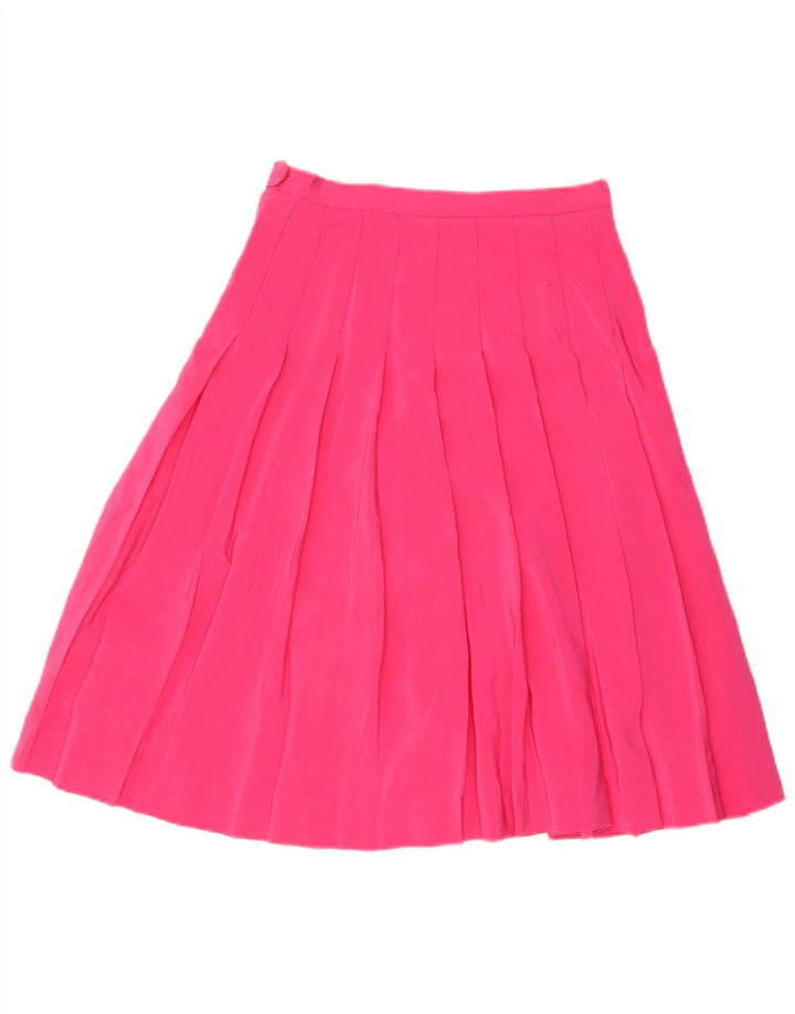 Gonna a pieghe vintage da donna W26 piccola rosa