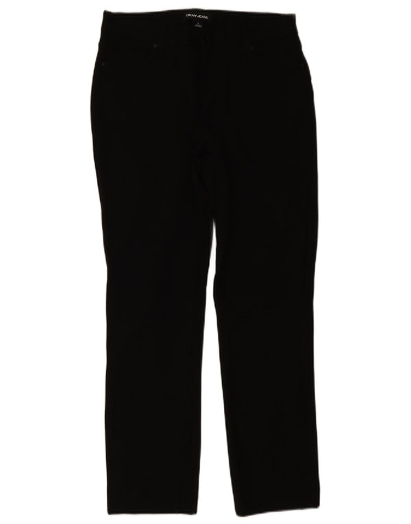 Pantaloni casual slim da donna Dkny medi W30 L28 viscosa nera