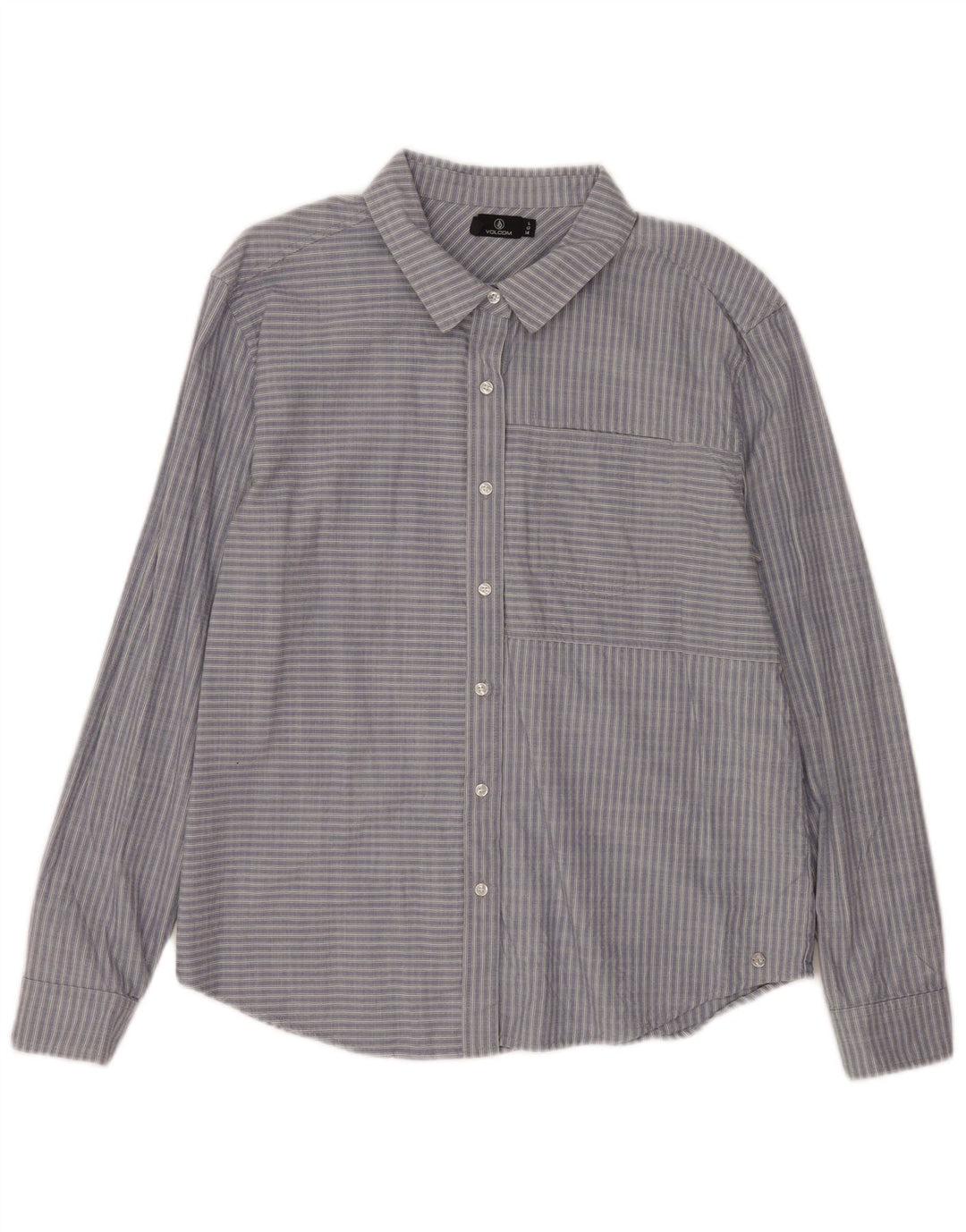 Camicia da donna Volcom UK 14 Cotone a righe grandi blu
