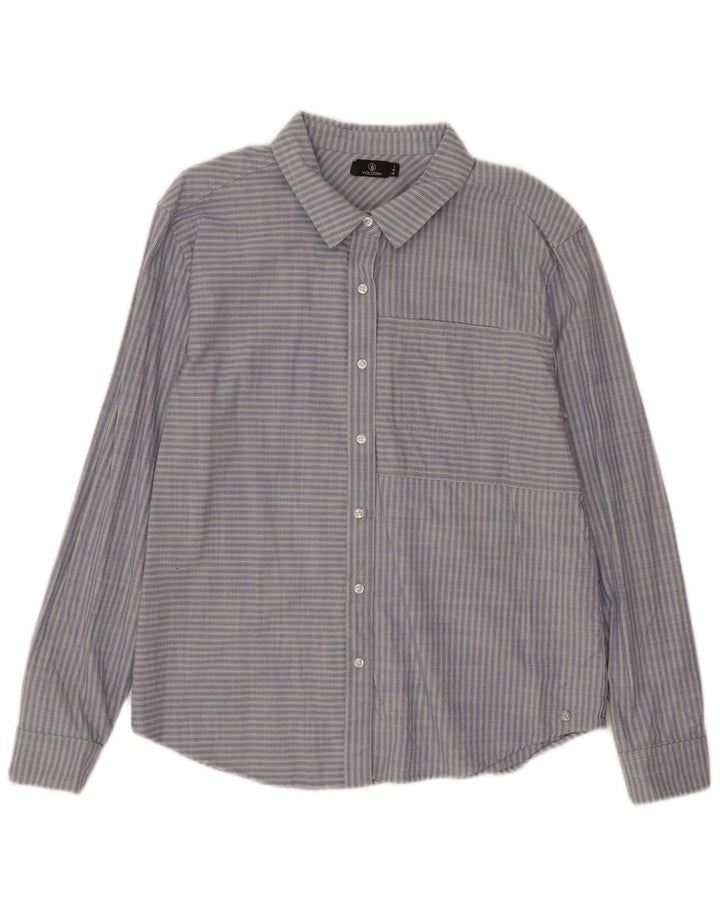 Camicia da donna Volcom UK 14 Cotone a righe grandi blu