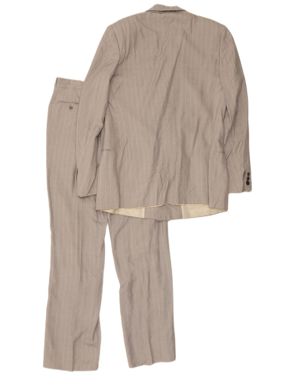 Abito vintage da uomo in 2 pezzi IT 50 medio W30 L30 seta gessata grigia