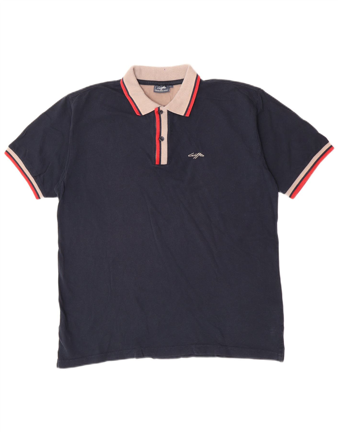Polo da uomo Lotto XL a righe blu navy
