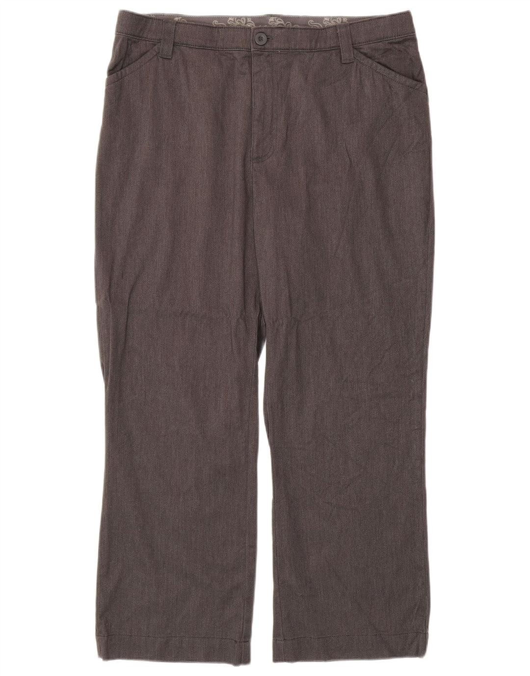 Pantaloni casual dritti a vita alta da donna LEE US 18 2XL W38 L29 Grigio