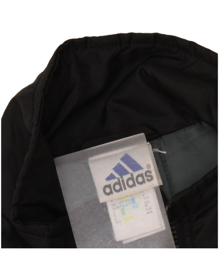 Giacca a vento grafica da uomo Adidas UK 38/40 media nera in poliammide
