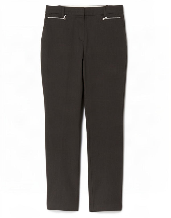 Pantaloni casual a vita alta da donna Marks & Spencer UK 10 Small W30 L32 Grigio