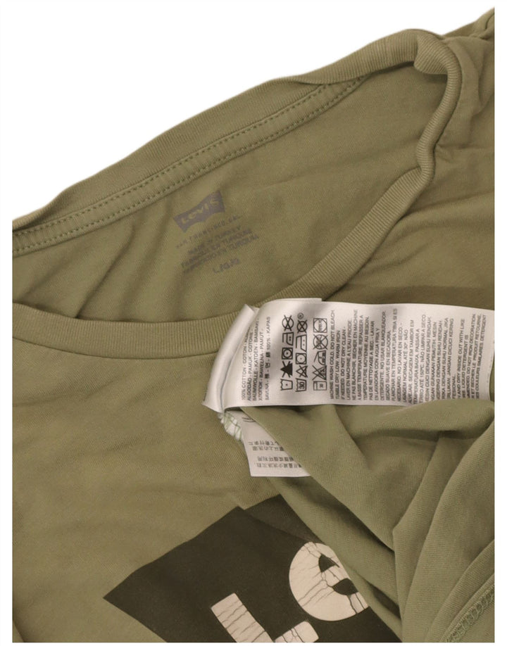 T-shirt grafica da uomo Levi's Top grande in cotone kaki