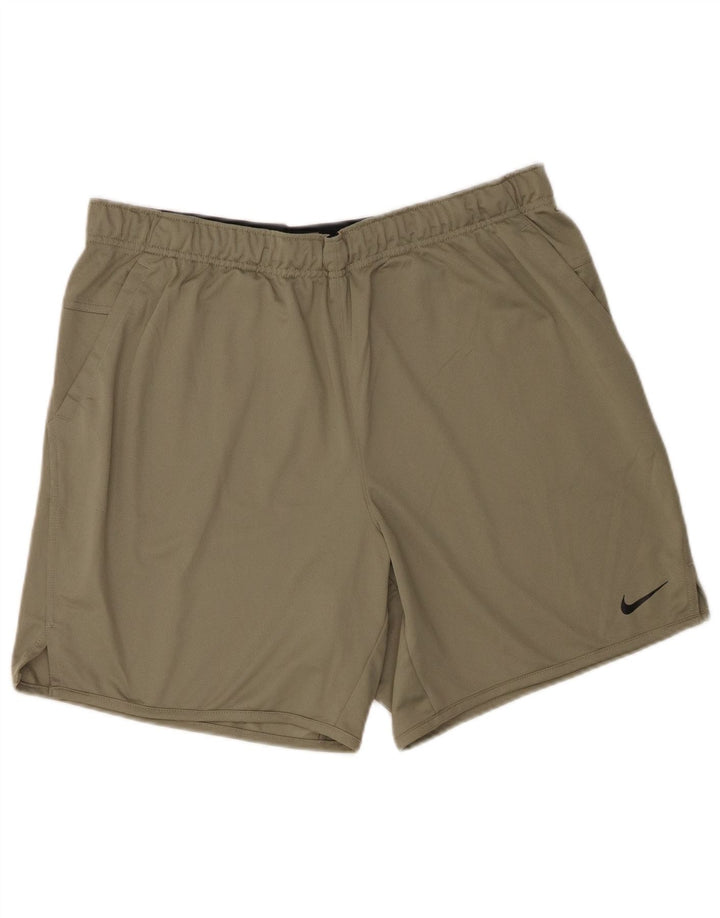Pantaloncini sportivi Nike Dri Fit da uomo XL in poliestere kaki