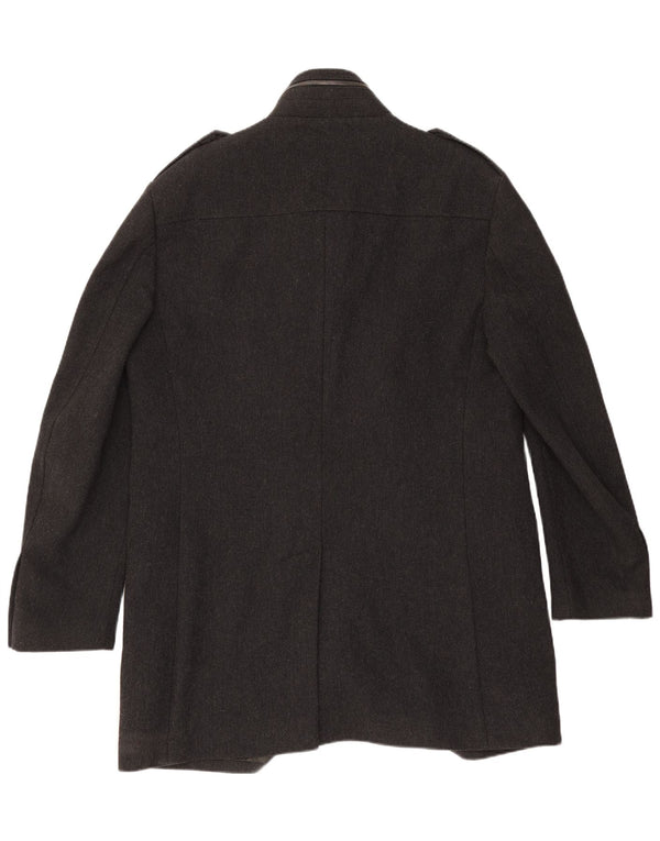 Zara Mens Military Overcoat UK 44 2XL Grey