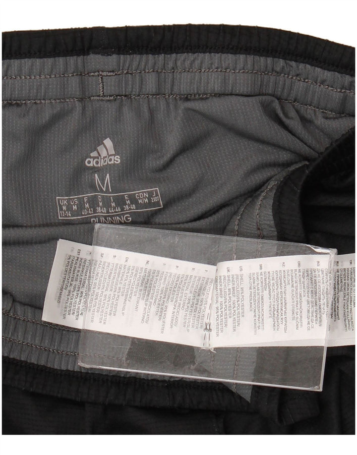Pantaloncini sportivi grafici Adidas da donna UK 12/14 poliestere nero medio