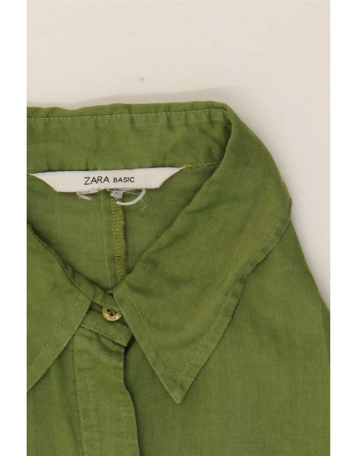 Maglia Zara da donna con maniche a 3/4 UK 10 piccola verde