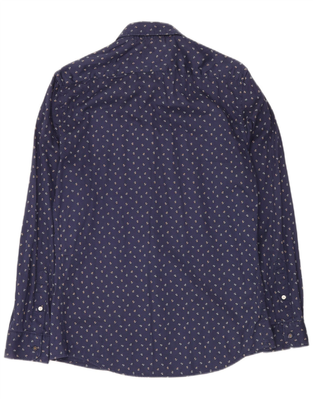 Camicia ZARA da uomo slim fit blu navy medio floreale