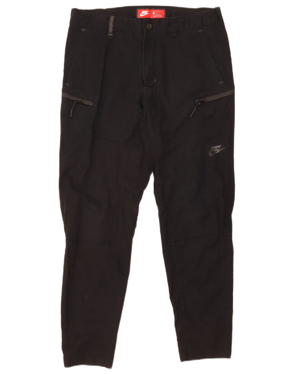 Pantaloni cargo affusolati Nike da uomo medi W32 L29 cotone nero