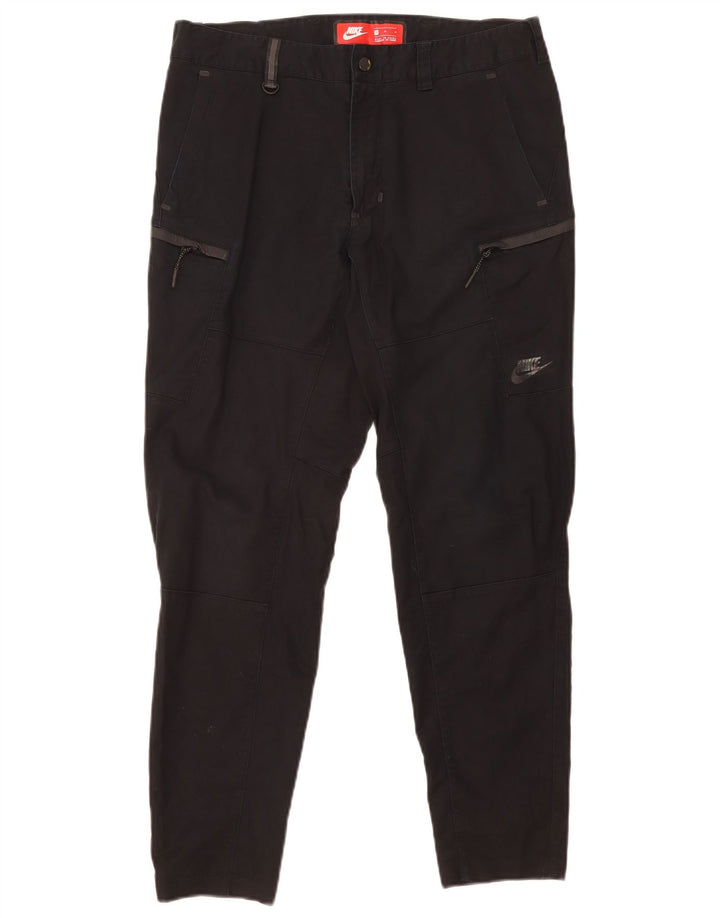 Pantaloni cargo affusolati Nike da uomo medi W32 L29 cotone nero
