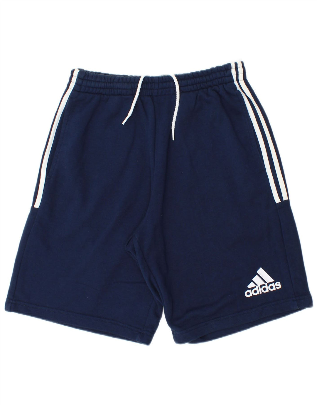 Pantaloncini sportivi da uomo Adidas medi in cotone blu navy