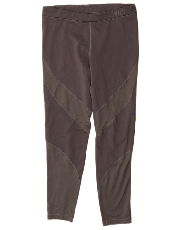 Leggings grafici da donna Nike UK 18 XL Poliestere color block grigio