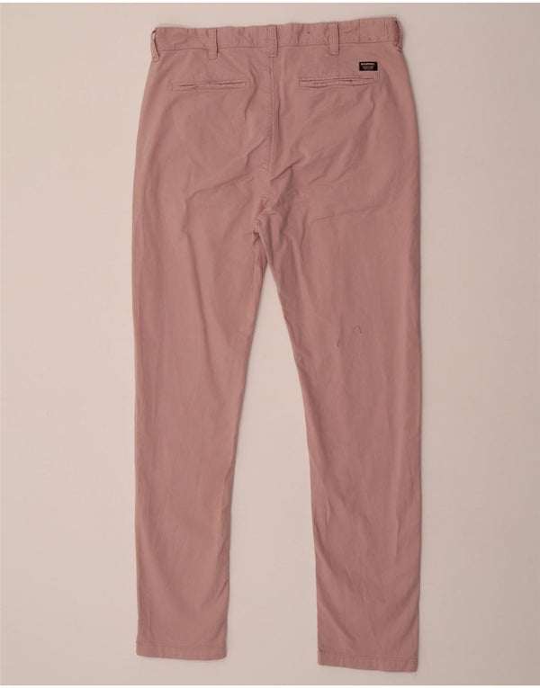 Pantaloni chino slim da uomo Superdry W33 L32 in cotone rosa