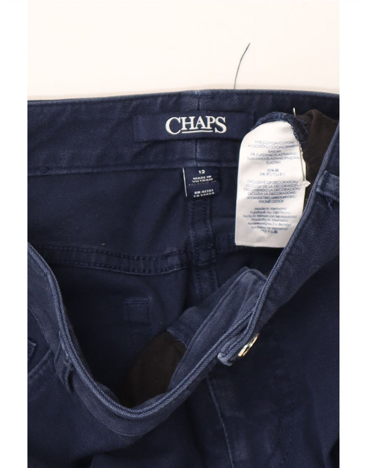 Jeans dritti da donna Chaps US 12 Large W32 L28 Cotone blu navy
