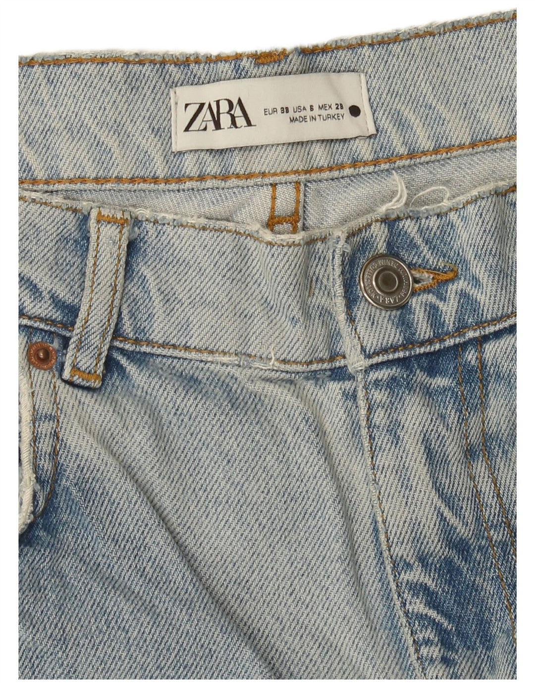 Jeans larghi da donna Zara EU 38 piccoli W28 L26 blu
