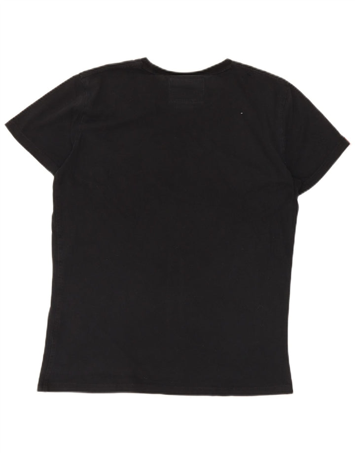 T-shirt da uomo SUPERDRY Top in cotone nero medio