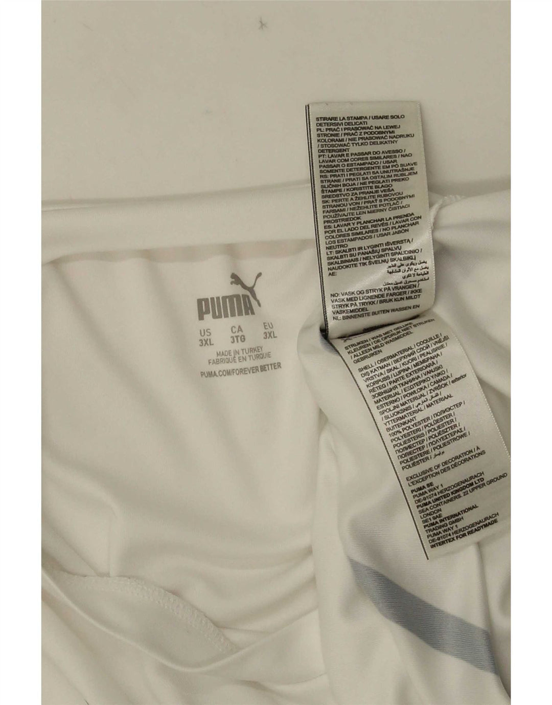 T-shirt grafica da uomo Puma Deutshland Top 3XL poliestere bianco