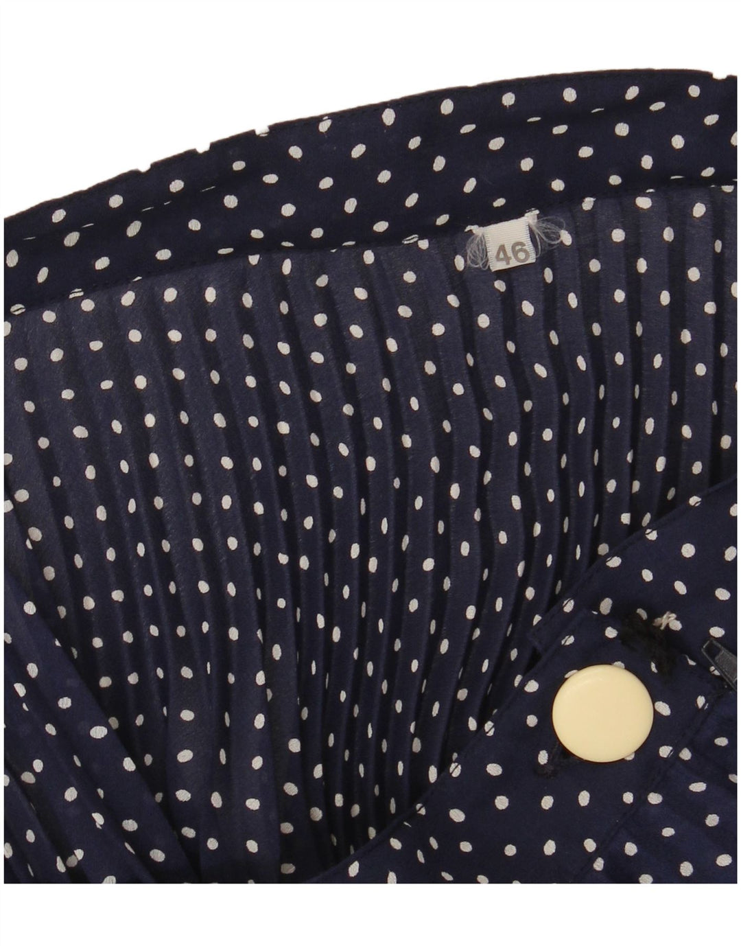 Gonna svasata da donna VINTAGE IT 46 grande W30 blu navy a pois