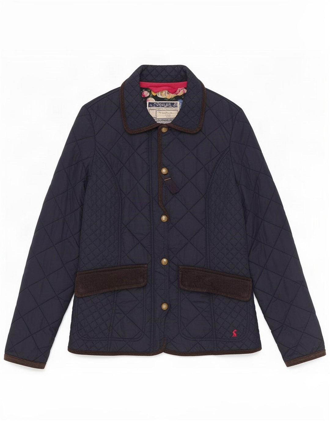 Giacca trapuntata da donna Joules UK 8 Small Blu Navy in poliammide