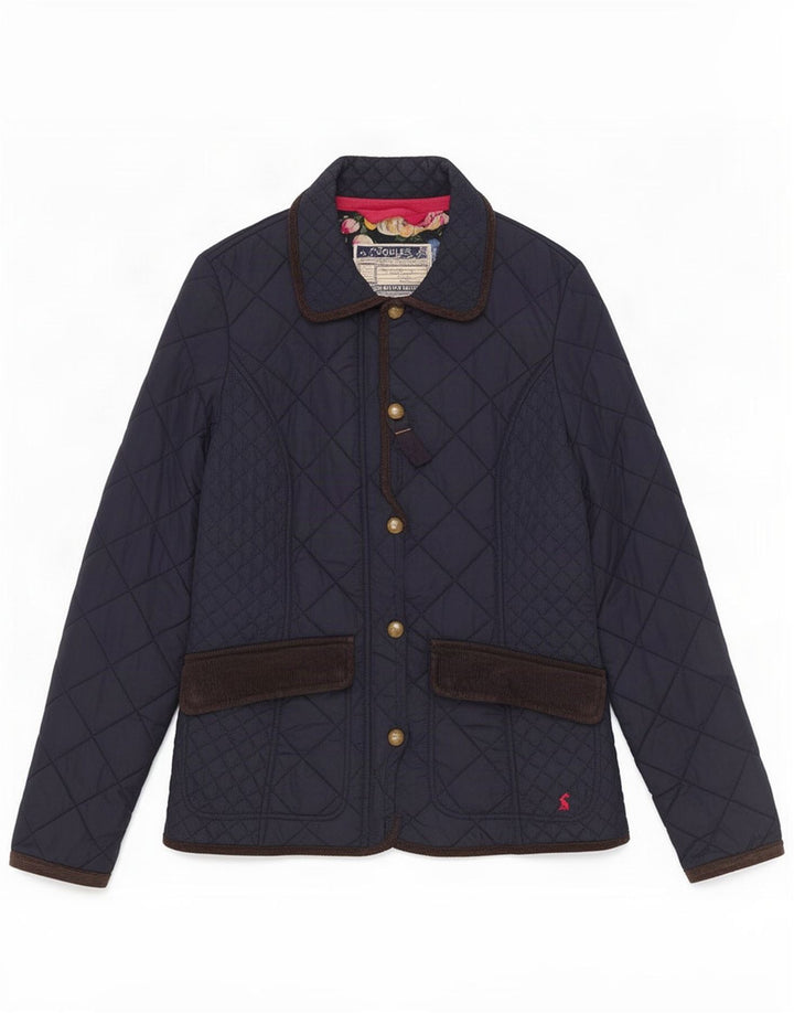 Giacca trapuntata da donna Joules UK 8 Small Blu Navy in poliammide
