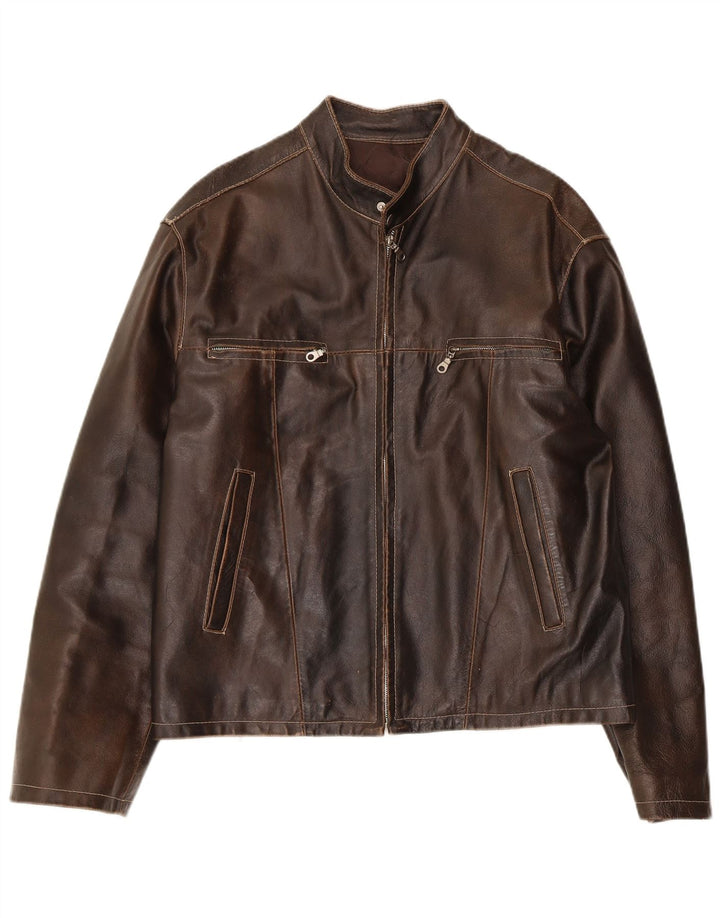 Giacca In Pelle Uomo Conbipel IT 50 Large Marrone