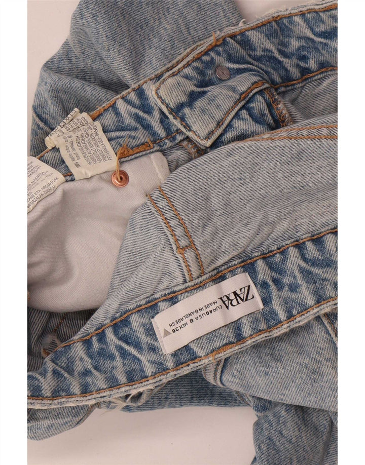 Pantaloncini di jeans da donna Zara EU 40 medi W30 cotone blu