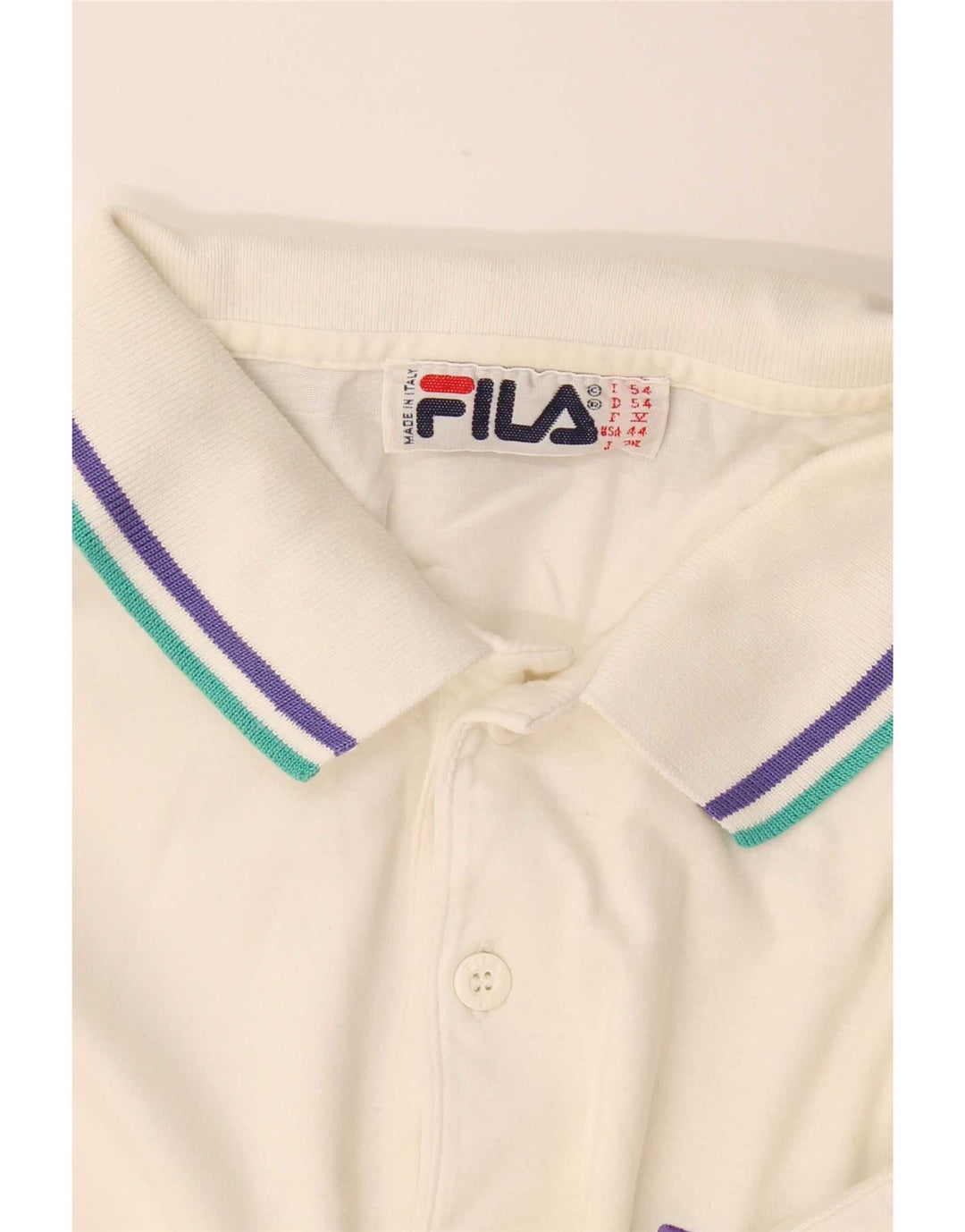 Polo grafica da uomo Fila IT 54 XL Bianca