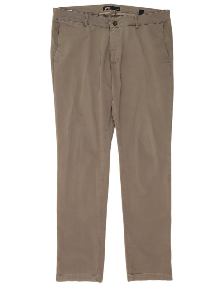 Pantaloni chino slim da uomo RIFLE W38 L33 cotone grigio