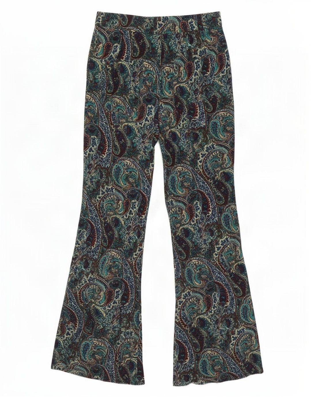 Pantaloni casual svasati da donna Zara medi W28 L32 Paisley multicolore