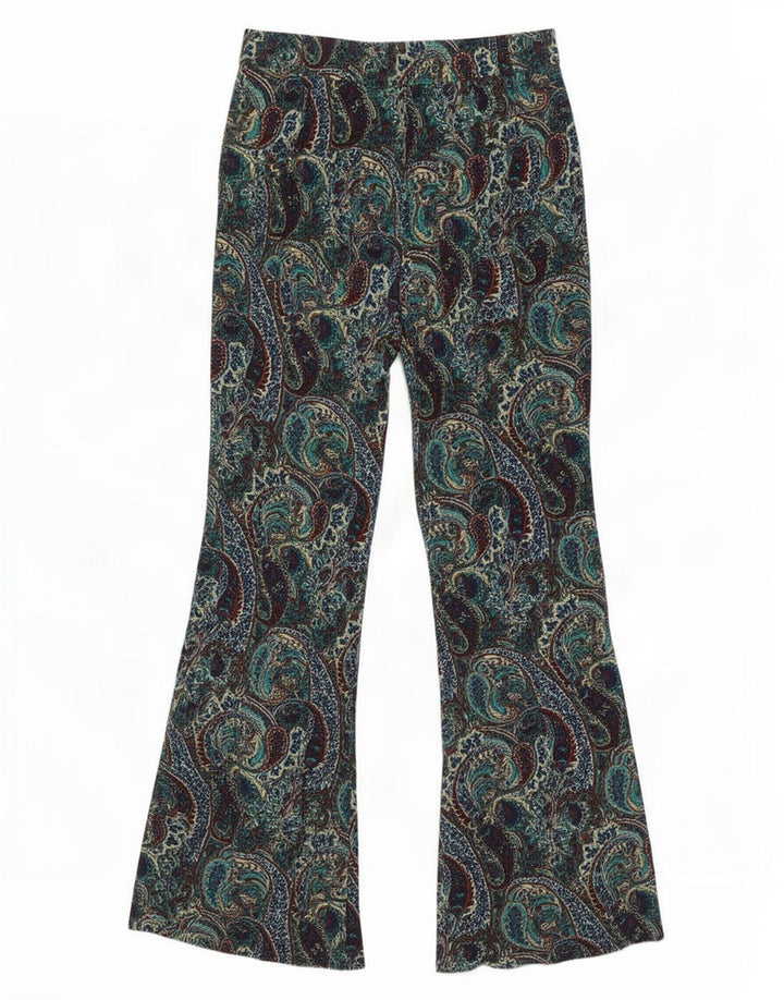 Pantaloni casual svasati da donna Zara medi W28 L32 Paisley multicolore