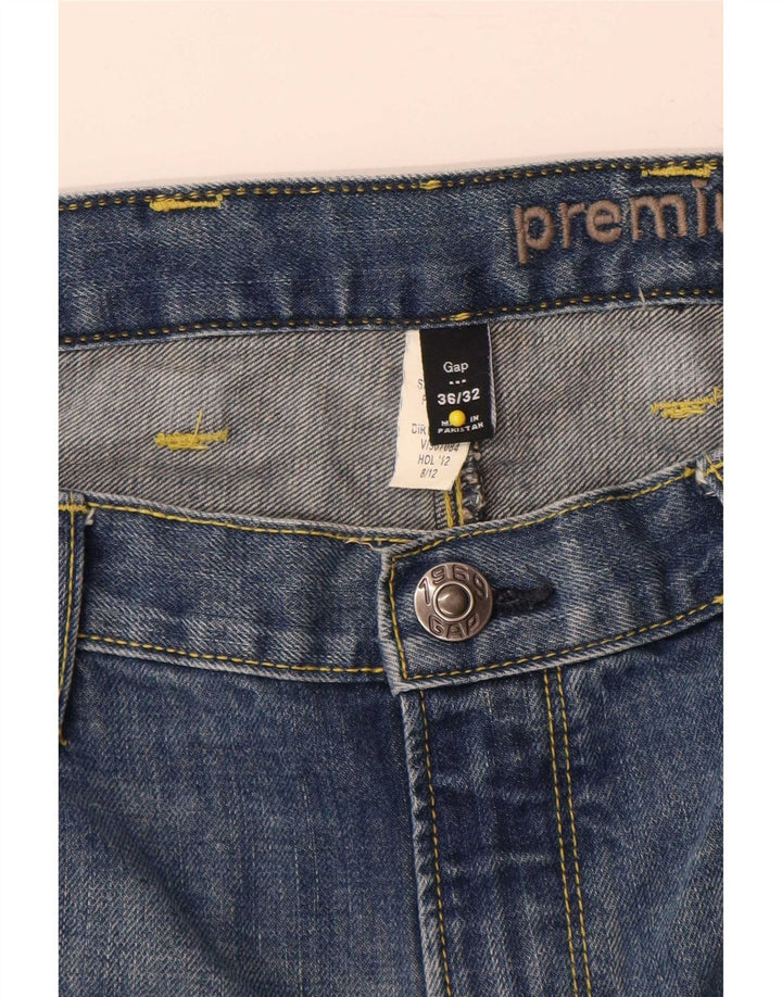 Jeans dritti slim premium da uomo Gap W36 L32 cotone blu