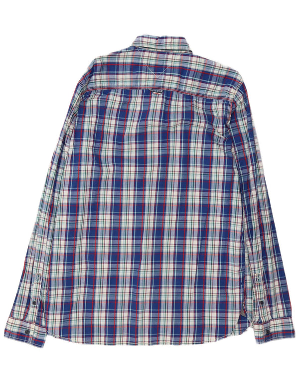 Camicia da uomo Tommy Hilfiger 2XL cotone a quadri blu