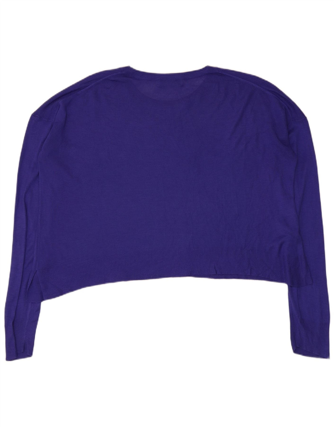 Maglione corto girocollo oversize da donna Zara UK 14 Viola medio