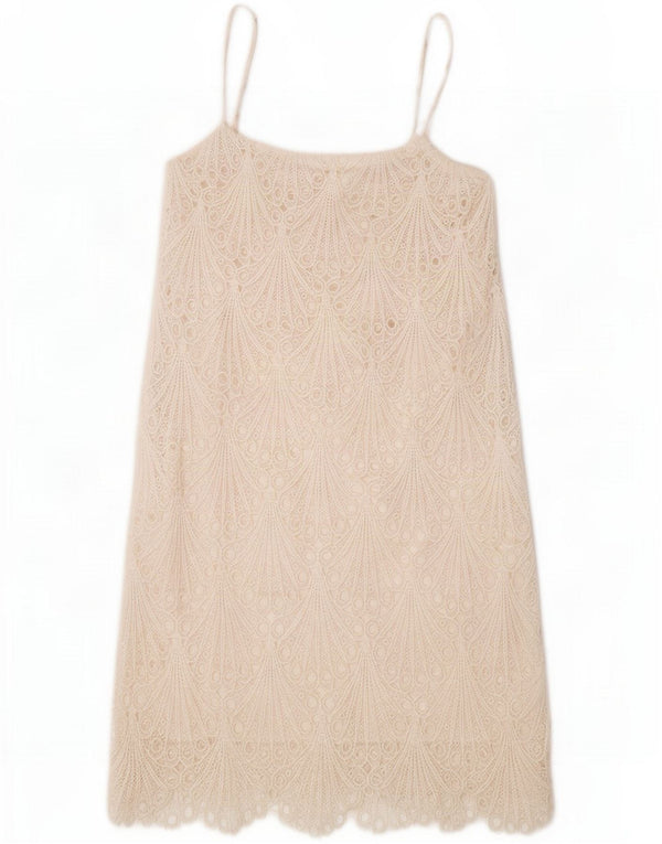 Zara prendisole da donna UK 8 piccolo bianco floreale poliestere