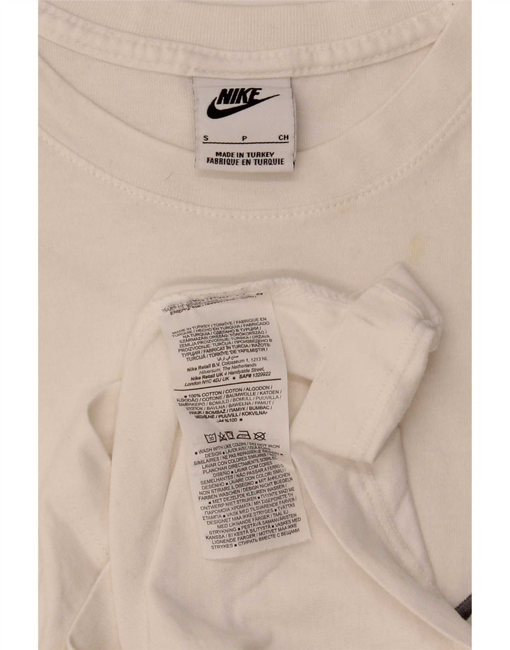 T-shirt grafica da uomo Nike Top Small in cotone bianco