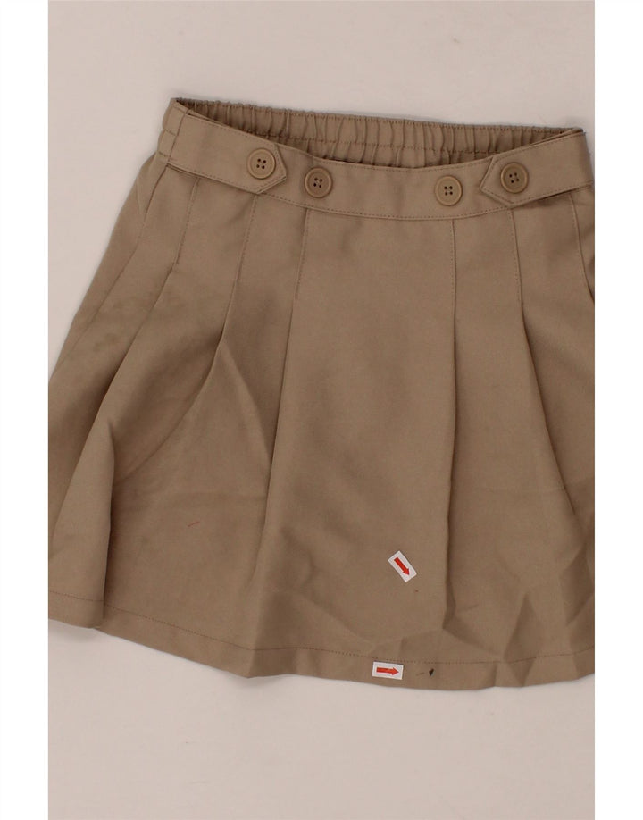 IZOD Girls Pleated Skirt 8-9 Years W24  Beige Polyester Vintage Izod and Second-Hand Izod from Messina Hembry 
